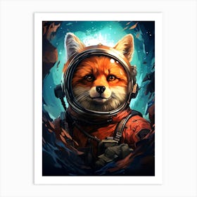 Fox In Space Art Print