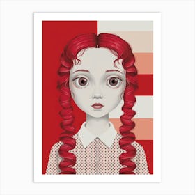 Red Haired Girl Canvas Print Art Print