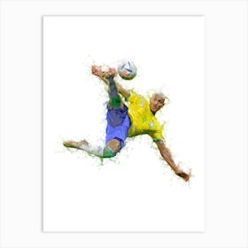 Richarlison Bicycle Kick Watercolor Art Print