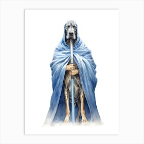 Great Dane Dog As A Jedi 4 Art Print