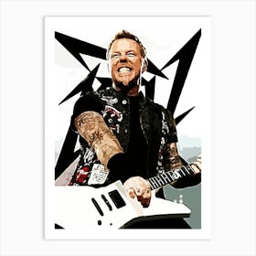 James Hetfield Metallica band music 1 Art Print