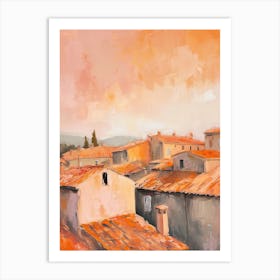 Tuscany Rooftops Morning Skyline 3 Art Print