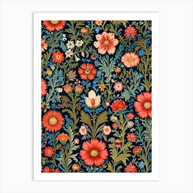 William Morris Floral Pattern 2 Art Print