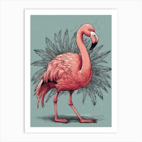 Flamingo 4 Art Print