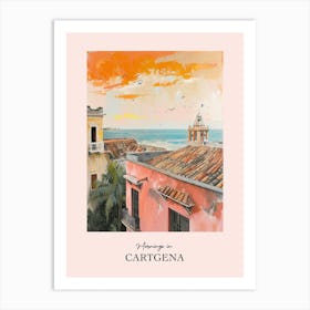 Mornings In Cartgena Rooftops Morning Skyline 3 Art Print