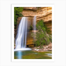 Calf Creek Waterfall, United States Realistic Photograph (2) Art Print