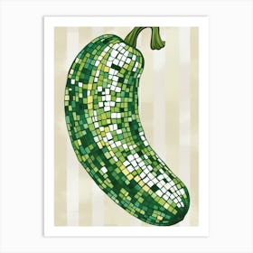 Mosaic Cucumber Art Print