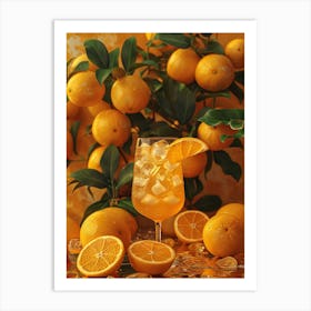 Oranges In A Glass 1 Art Print