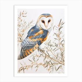 Barn Owl Drawing 2 Art Print