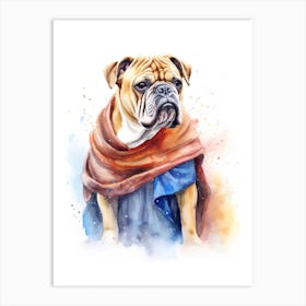 Bulldog Dog As A Jedi 3 Art Print