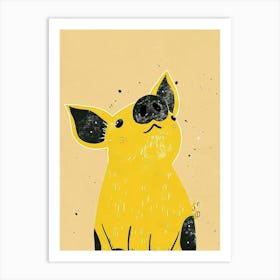Yellow Pig 1 Art Print
