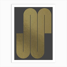 Multine Abstract Gold Art Print