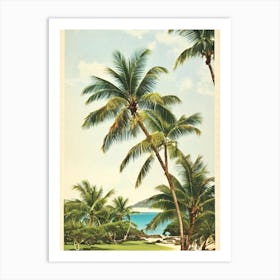 Orient Bay Beach St Martin Vintage Art Print