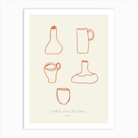 Table Collection Art Print