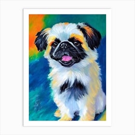 Pekingese Fauvist Style Dog Art Print