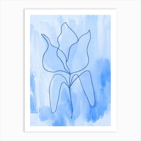 Tulip Blue Art Print