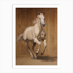 A Horse Painting In The Style Of Trompe L Oeil 4 Art Print