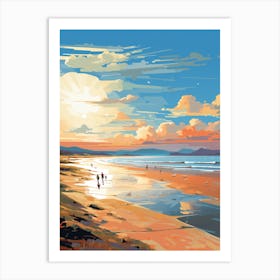 A Vibrant Painting Of Dornoch Beach Highlands Scotland 3 Art Print