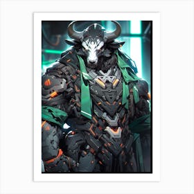 Bull In Armor Art Print