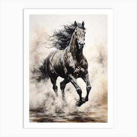 A Horse Painting In The Style Of Alla Prima 4 Art Print