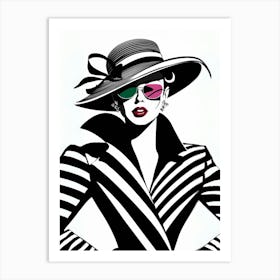 Woman With Hat Art Print