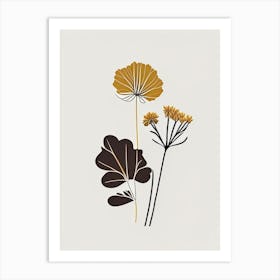 Coltsfoot Spices And Herbs Retro Minimal 1 Art Print