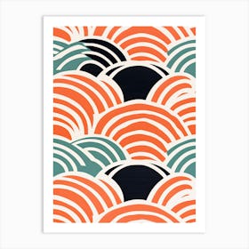 Asian Waves, Matisse style Art Print