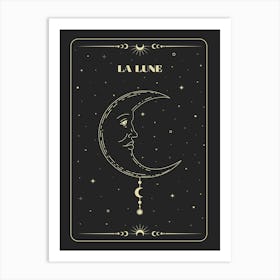 La Lune Black Art Print