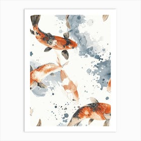 Watercolor Koi 07 Art Print