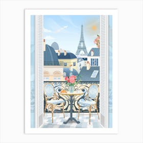 Paris Terrace Art Print