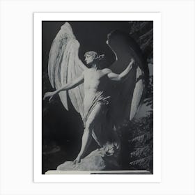 Dark Gothic Angel With Wings Art Print