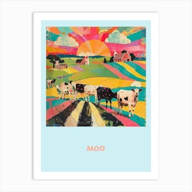 Moo Rainbow Cow Print 2 Art Print