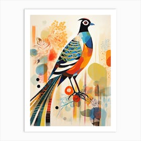 Bird Painting Collage Pheasant 1 Art Print