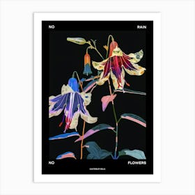 No Rain No Flowers Poster Canterbury Bells 3 Art Print