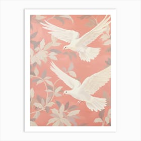 Vintage Japanese Inspired Bird Print Dove 2 Art Print