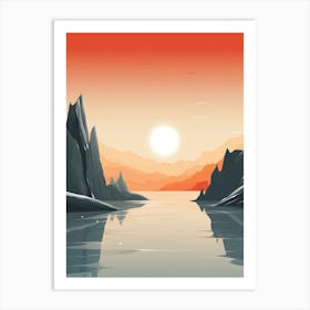 Polar Abstract Minimalist 6 Art Print