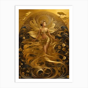 Golden Fairy Art Print