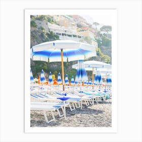 Positano Beach Umbrellas Art Print