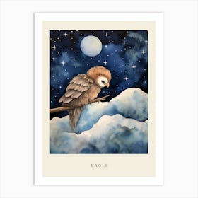 Baby Eagle 1 Sleeping In The Clouds Nursery Poster Art Print