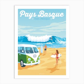 Basque Country Surf Travel France Art Print