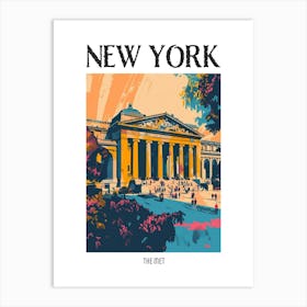 The Met New York Colourful Silkscreen Illustration 3 Poster Art Print