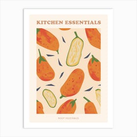 Root Vegetables Pattern Poster 2 Art Print