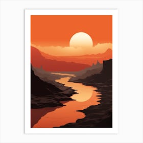 Volcanic Abstract Minimalist 2 Art Print