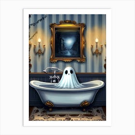 Ghost In The Bath 1 Art Print