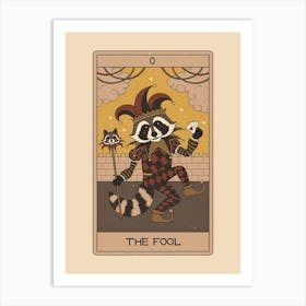 The Fool   Raccoons Tarot Art Print