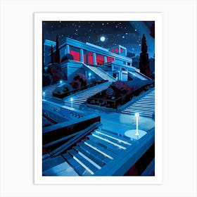 House At Night 3 Art Print