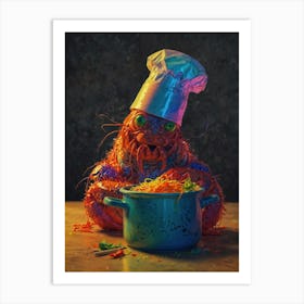 Chef In A Pot Art Print