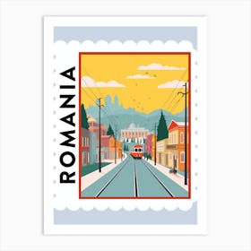Romania 3 Travel Stamp Poster Art Print