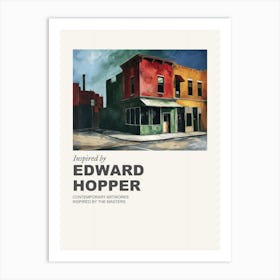 Museum Poster Inspired By Edward Hopper 1 Art Print