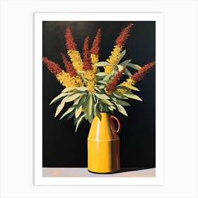Bouquet Of Goldenrod Flowers, Autumn Fall Florals Painting 3 Art Print